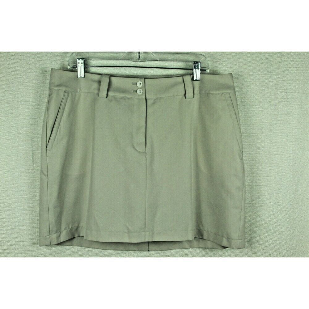 Nike Women's Golf Skort Beige Size 16 Dri-FIT Performance Skirt Shorts Lightweig